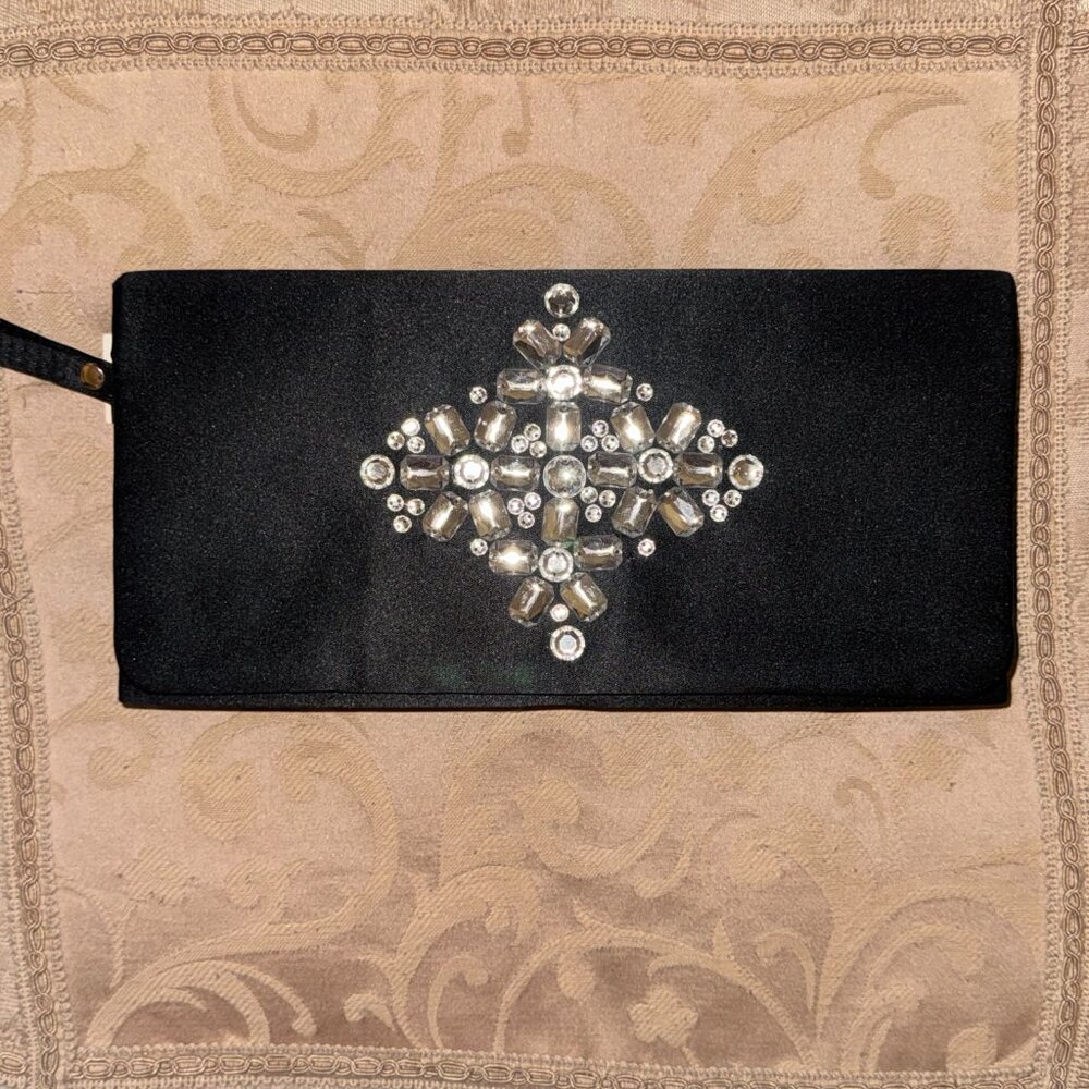 Embellished Satin Clutch from NYC